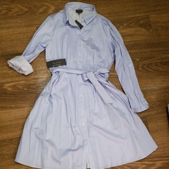 The Limited Dresses & Skirts - The Limited brand new stiped roll sleeve dress